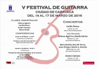 Cartel Festival Guitarra 2016 Conciertos