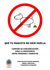 cartel excrmentos perros