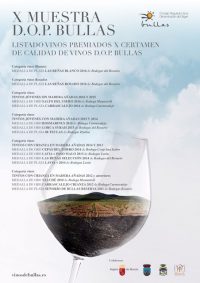 5- LISTADO DE VINOS PREMIADOS X CERTAMEN CALIDAD DO BULLAS