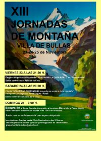 Bullas celebra, Del 23 al 25 de noviembre, las XIII Jornadas de Montaña ‘Villa de Bullas’