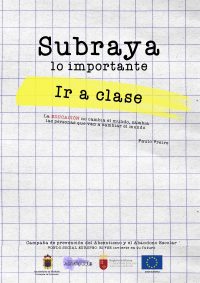 ‘Subraya lo importante: ir a clase’. La campaña de Moratalla contra el absentismo escolar