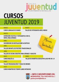 Inglés, socorrismo, fotografía, cocina creativa son algunos de los cursos organizados por la Concejalía de Juventud