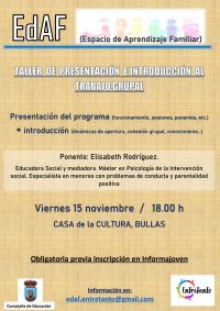 ‘Escuela de Aprendizaje Familiar’ en Bullas
