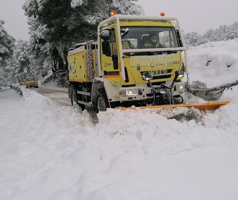 El Centro de Coordinación de Emergencias ha atendido, hasta las 10 h. de hoy viernes, 174 incidentes relacionados con las nevadas