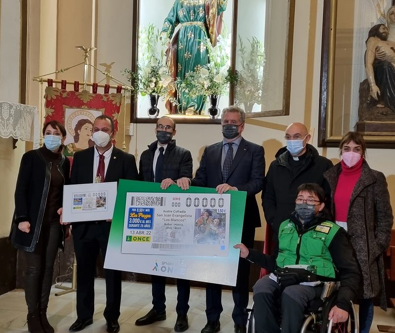 La Cofradía de San Juan Evangelista ‘Los Blancos’ estará en el cupón de la ONCE