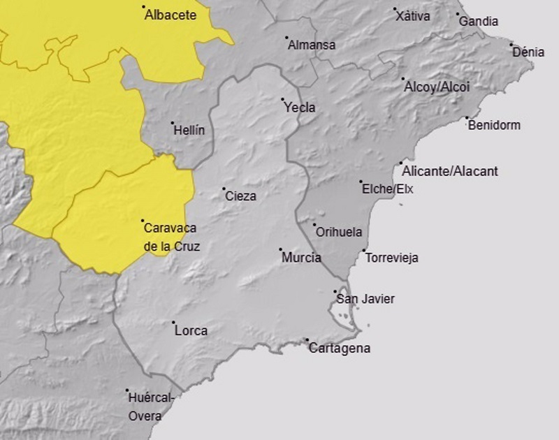 El Noroeste, en alerta amarilla por tormentas y lluvias este miércoles por la tarde y noche
