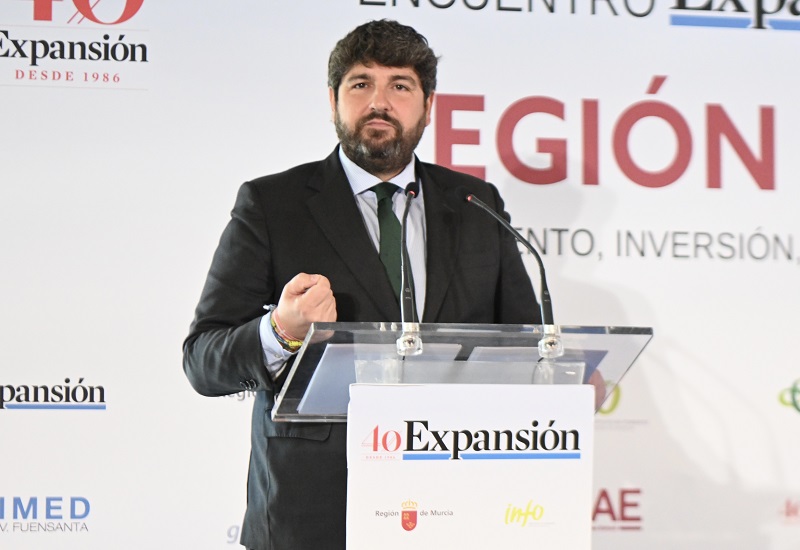 López Miras: “Estamos entre las comunidades que más crecen, más empleo crean y más exportan”