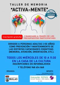 “Activa-mente”, un taller preventivo de entrenamiento de la memoria