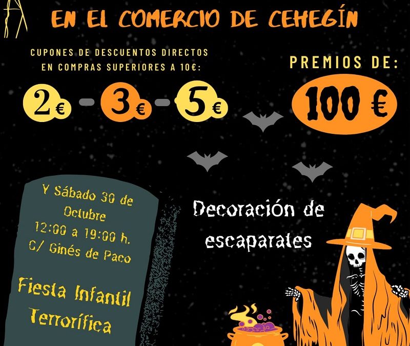 La campaña ‘Truco o trato’ del comercio ceheginero repartirá más de 3.000 euros en descuentos por compras superiores a 10 euros