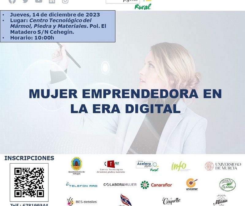 La Oficina Acelera Pyme impulsa la jornada «Mujer Emprendedora en la era digital» en Cehegín