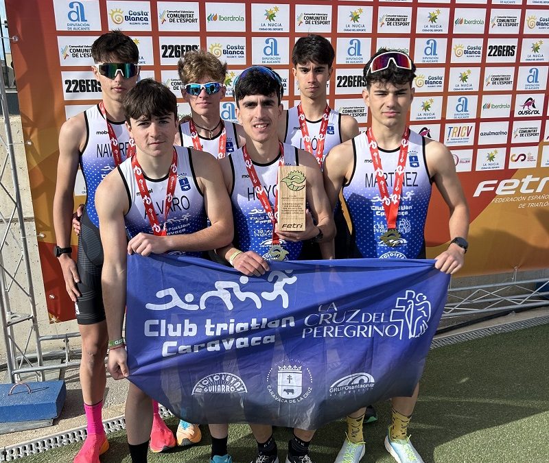 CAMPEONES DE ESPAÑA por equipos de duatlón supersprint relevos 2 X 2 en la categoría open, Club Triatlón Caravaca La Cruz del Peregrino.