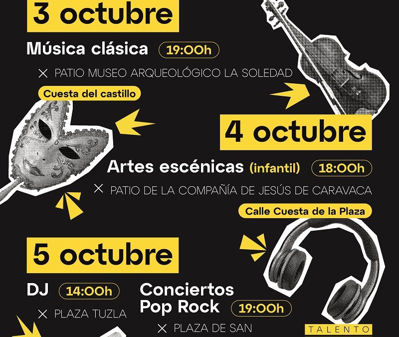 Caravaca acoge a partir de este jueves muestras de teatro, música clásica y conciertos pop-rock dentro del Festival de Talento Joven ‘Estrenarte’