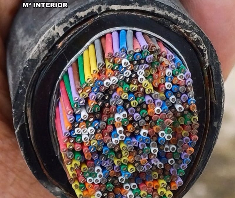 Detenidos los 3 miembros de un grupo que sustraía cableado de telecomunicaciones en gran parte de la Región