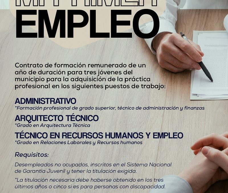 El Ayuntamiento de Caravaca brinda la primera oportunidad laboral a jóvenes titulados a través del programa ‘Mi primer empleo’