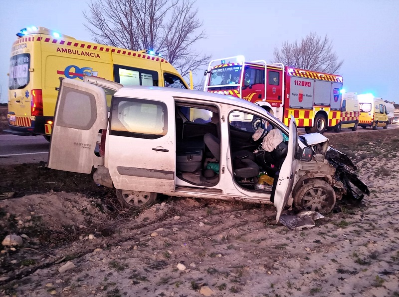 Servicios de emergencia han atendido un accidente de tráfico en Caravaca de la Cruz con una persona muerta y tres heridas
