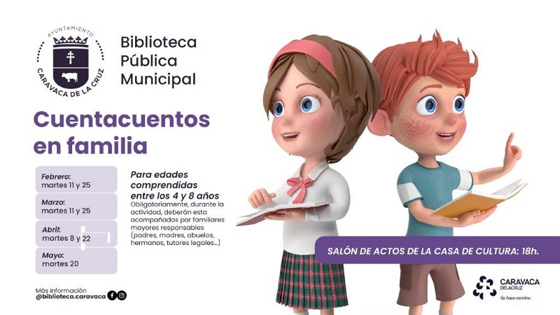 La Biblioteca Municipal de Caravaca amplía la programación de ‘Cuentacuentos en familia’ con siete nuevas sesiones de febrero a mayo