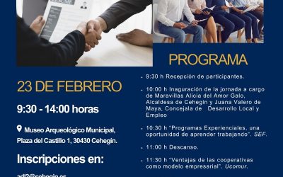 Cehegín organiza la I Jornada “Camino al Trabajo” para acercar oportunidades de empleo y formación